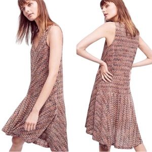 Maeve west water chevron knit dress size medium open knit preppy lagenlook